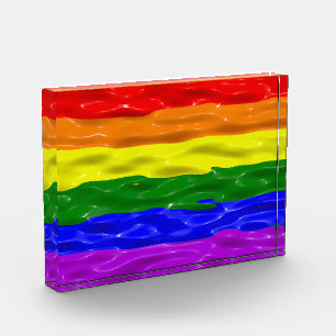 SlipperyJoe's liquid gloss pride flag red orange y Photo Block
