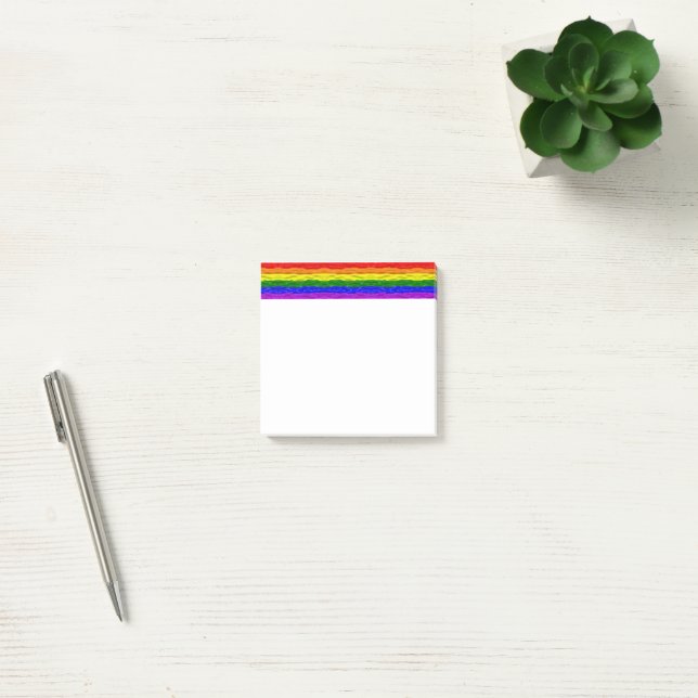 SlipperyJoe's liquid gloss pride flag red orange y Post-it Notes (Office)