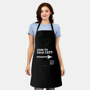 SlipperyJoe's look to your left thick geometric ce Apron