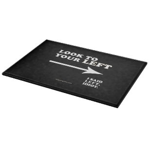 SlipperyJoe's look to your left thick geometric ce Cutting Board