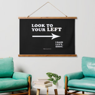 SlipperyJoe's look to your left thick geometric ce Hanging Tapestry