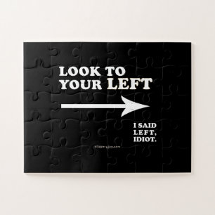 SlipperyJoe's look to your left thick geometric ce Jigsaw Puzzle