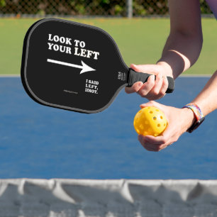 SlipperyJoe's look to your left thick geometric ce Pickleball Paddle