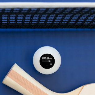 SlipperyJoe's look to your left thick geometric ce Ping Pong Ball