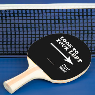 SlipperyJoe's look to your left thick geometric ce Ping Pong Paddle