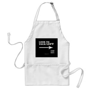 SlipperyJoe's look to your left thick geometric ce Standard Apron