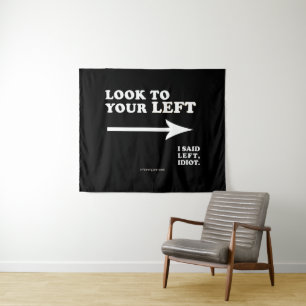 SlipperyJoe's look to your left thick geometric ce Tapestry