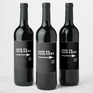 SlipperyJoe's look to your left thick geometric ce Wine Label