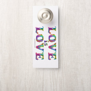 SlipperyJoe's love is love spray paint gay pride c Door Hanger