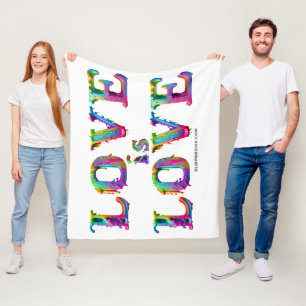 SlipperyJoe's love is love spray paint gay pride c Fleece Blanket