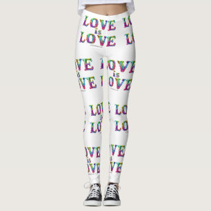 SlipperyJoe's love is love spray paint gay pride c Leggings