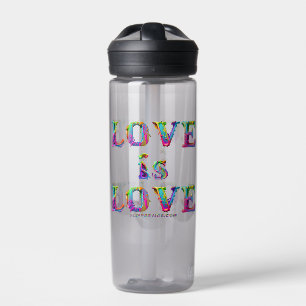 SlipperyJoe's love is love spray paint gay pride c Water Bottle