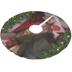 SlipperyJoe's male chest six pack stomach bare tor Brushed Polyester Tree Skirt