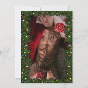 SlipperyJoe's male chest six pack stomach bare tor Holiday Card