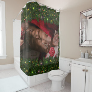 SlipperyJoe's male chest six pack stomach bare tor Shower Curtain