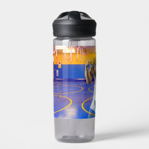 SlipperyJoe's Man six-pack wrestling singlet gym b Water Bottle