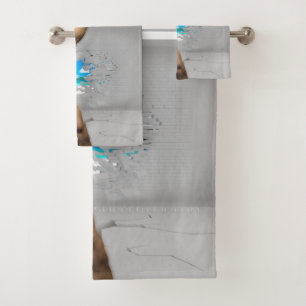 SlipperyJoe's Man towel broken white brick wall ba