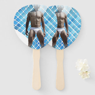 SlipperyJoe's Man underwear 6-pack chest abs male  Hand Fan