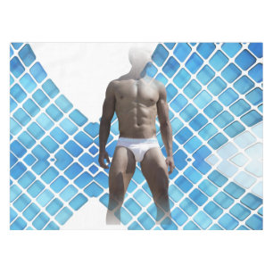 SlipperyJoe's Man underwear 6-pack chest abs male  Tablecloth