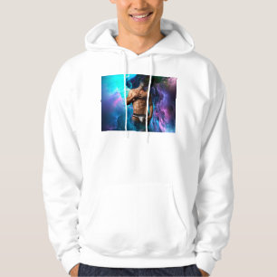 SlipperyJoe's Man underwear bulge purple blue abst Hoodie