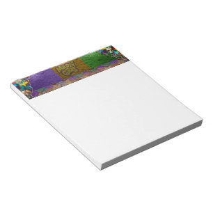 SlipperyJoe's Mardi Gras Bead Necklaces doubloons Notepad