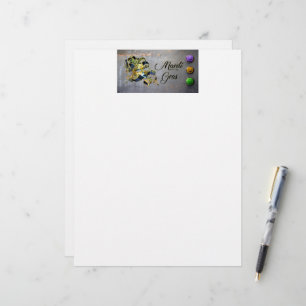 SlipperyJoe's Mardi Gras celebration decorative Ve Custom Letterhead