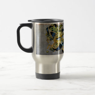 SlipperyJoe's Mardi Gras celebration decorative Ve Travel Mug
