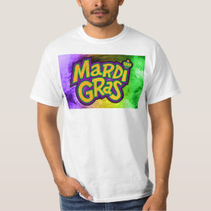 SlipperyJoe's Mardi Gras crown purple gold green w T-Shirt