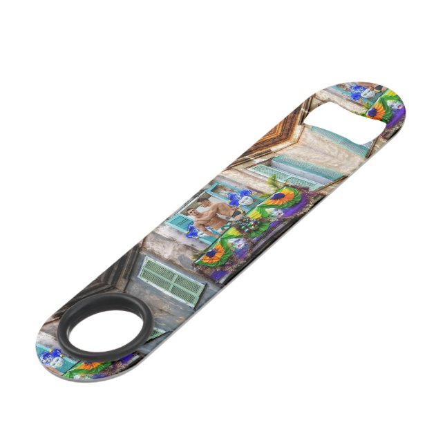 SlipperyJoe's Mardi Gras Men purple gold green bal (Back Angled)