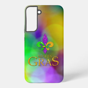 SlipperyJoe's Mardi Gras purple gold green fleur-d Samsung Galaxy Case
