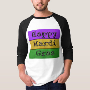 SlipperyJoe's Mardi Gras purple gold green metal s T-Shirt