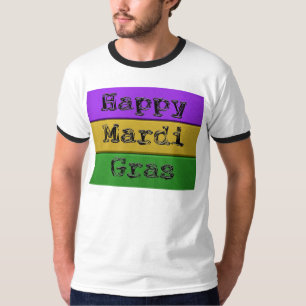 SlipperyJoe's Mardi Gras purple gold green metal s T-Shirt