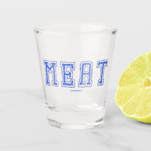 SlipperyJoe's meat rawness toughness uneven highli Shot Glass