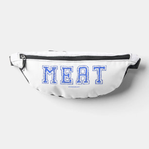 SlipperyJoe's meat vibrant large bold blue letters Bum Bags