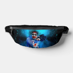SlipperyJoe's menacing clown Happy Halloween red b Bum Bags