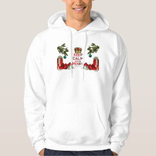 SlipperyJoe's Merry Christmas artistic tree orname Hoodie