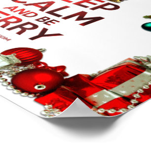 SlipperyJoe's Merry Christmas artistic tree orname Poster