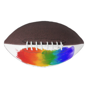 SlipperyJoe's modern pride splatter energy and col American Football