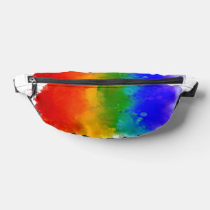 SlipperyJoe's modern pride splatter energy and col Bum Bags