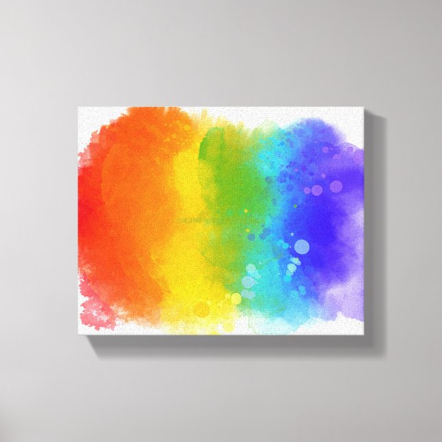 SlipperyJoe's modern pride splatter energy and col Canvas Print (Front)