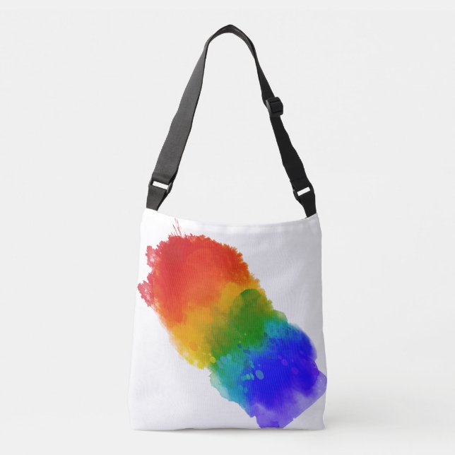 SlipperyJoe's modern pride splatter energy and col Crossbody Bag (Front)