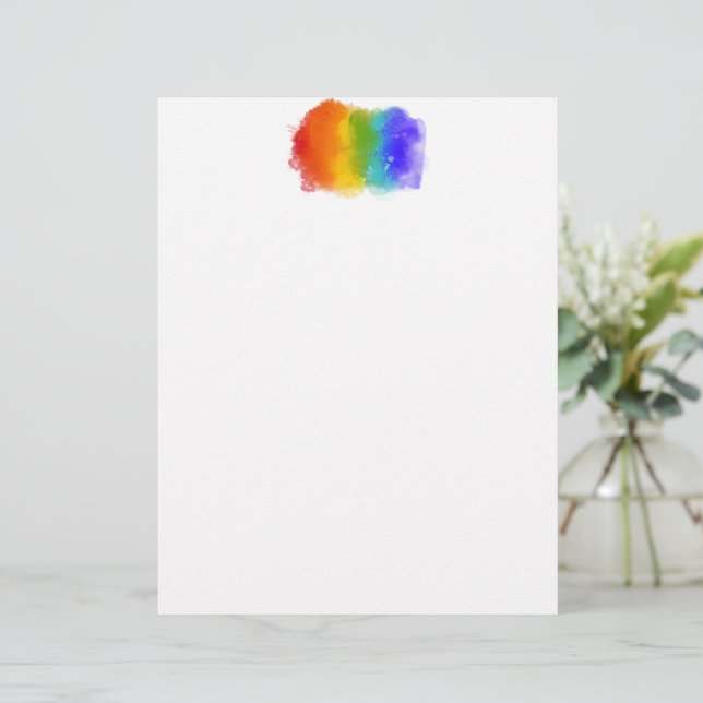 SlipperyJoe's modern pride splatter energy and col Custom Letterhead (Standing Front)