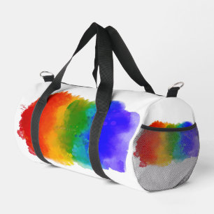 SlipperyJoe's modern pride splatter energy and col Duffle Bag