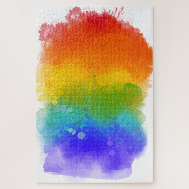 SlipperyJoe's modern pride splatter energy and col Jigsaw Puzzle (Vertical)