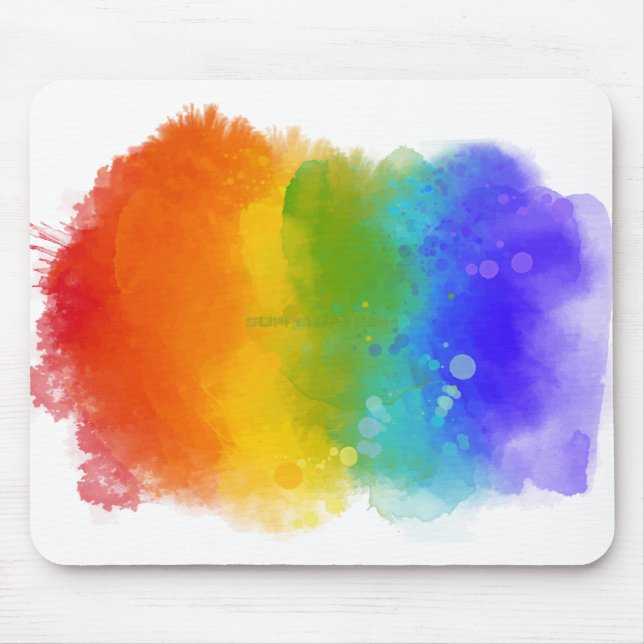 SlipperyJoe's modern pride splatter energy and col Mouse Mat (Front)