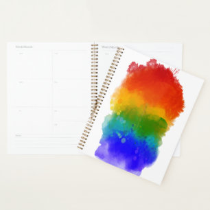 SlipperyJoe's modern pride splatter energy and col Planner