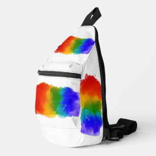 SlipperyJoe's modern pride splatter energy and col Sling Bag
