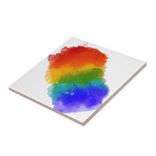 SlipperyJoe's modern pride splatter energy and col Tile