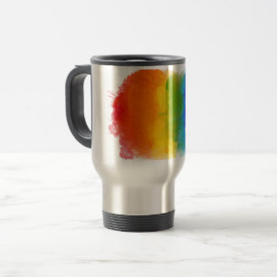 SlipperyJoe's modern pride splatter energy and col Travel Mug
