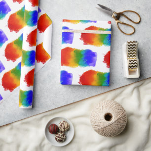 SlipperyJoe's modern pride splatter energy and col Wrapping Paper